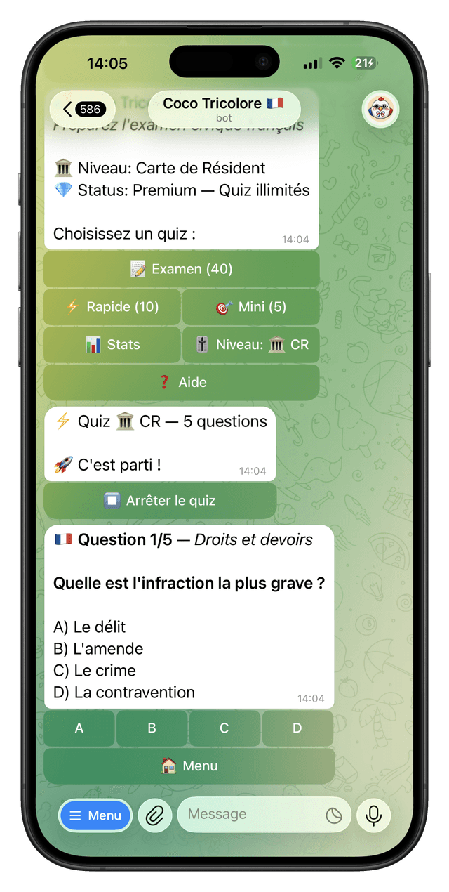 Coco Tricolore sur Telegram